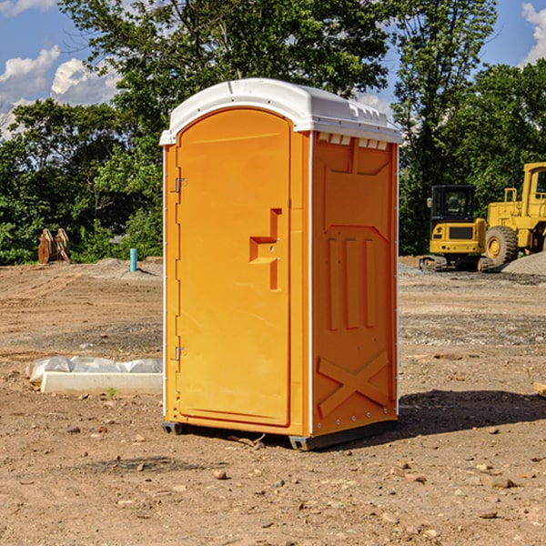 how often are the portable restrooms cleaned and serviced during a rental period in Forbestown